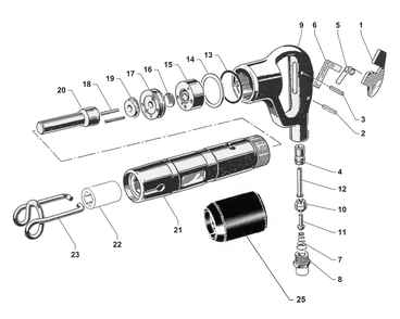 Fig-0 Diagram and Parts List for GV5  Chicago Pneumatic Hammer
